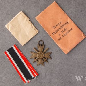 War Merit Cross 2nd Class with swords   Mint Original wrapping paper and packaging