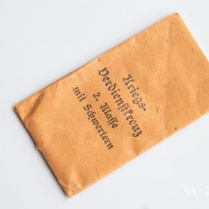 War Merit Cross 2nd Class with swords   Mint Original wrapping paper and packaging