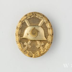Wound Badge 1939 (second type) in gold [Hauptmünzamt] Solid