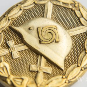 Wound Badge 1939 (second type) in gold [Hauptmünzamt] Solid