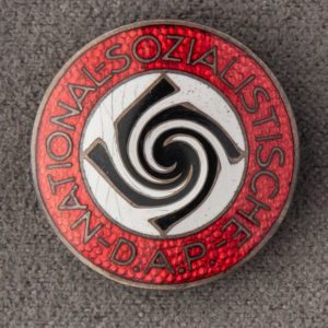 NSDAP Party Badge [Karl Wurster] RZM code: М 1/34 Buttonhole attachment