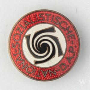 NSDAP Party Badge [Karl Wurster] RZM code: М 1/34 Buttonhole attachment