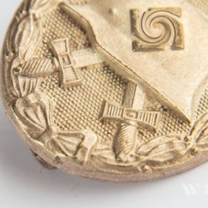 Wound Badge 1939 (second type) in silver Solid Zinc