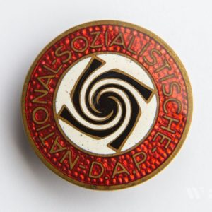 NSDAP Party Badge [Richard Simm & Sohn] RZM code: М 1/137 Buttonhole attachment