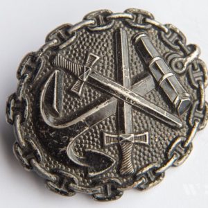 Naval Wound Badge 1918 in black  Counter-relief    