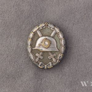 Wound Badge 1939 (second type) in silver [Hauptmünzamt] Solid Buntmetall