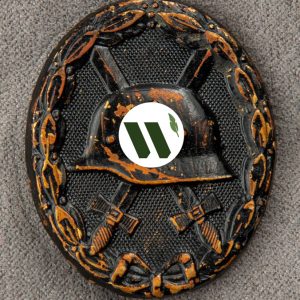 Wound Badge 1939 (second type) in black Counter-relief Brass