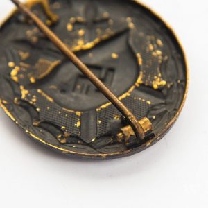Wound Badge 1939 (second type) in black Counter-relief Brass