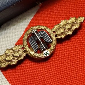Fighter Pilot's Badge in gold   Original case