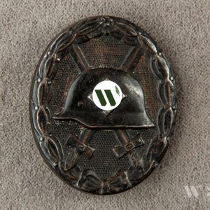 Wound Badge 1939 (second type) in black [Förster & Barth] Counter-relief Rare manufacturer