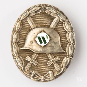 Wound Badge 1939 (second type) in silver [Hauptmünzamt] Solid Buntmetall