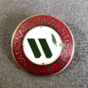 NSDAP Party Badge [Heinrich Ulbrichts Witwe] RZM code: М 1/148 Pin fastening