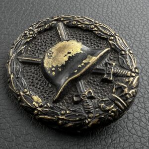 Wound Badge 1918 in black Counter-relief Rare type (single-piece hardware)