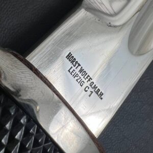 Parade dagger of the fire brigade, 1933 model standard blade [Horst Wolff] Brand mark  