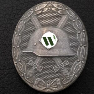 Wound Badge 1939 (second type) in silver [Klein & Quenzer A.G.] Solid Zinc
