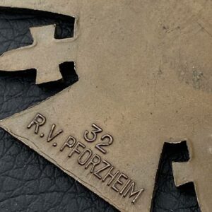 Honour Cross of the World War 1914–1918 with swords [Paul Meybauer] Stamp - 32 R.V.PFORZHEIM 