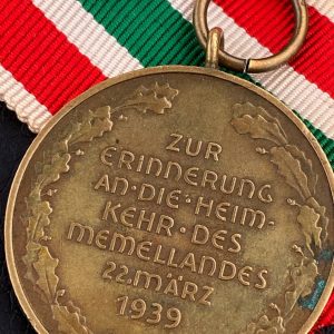 Memel Medal [Eduard Hanisch-Concee]   