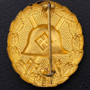 Wound Badge 1939 (first type, Condor Legion) in gold Counter-relief Buntmetall