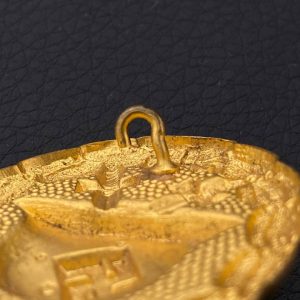 Wound Badge 1939 (first type, Condor Legion) in gold Counter-relief Buntmetall