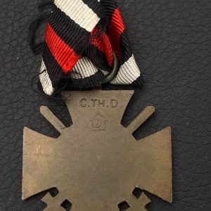 Honour Cross of the World War 1914–1918 with swords [Carl Theodor Dicke] Stamp - C.TH.D. (above) D