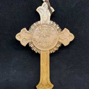 Pectoral cross for clergy   in memory of the Crimean War of 1853–1856  [Mint / St. Petersburg] 