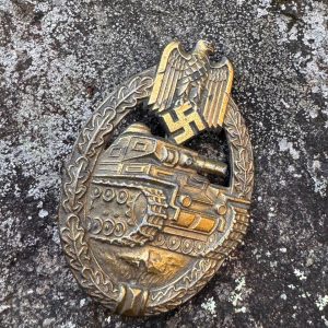 Panzer Badge in bronze [E. F. Wiedmann] Mint