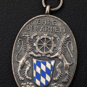 25-Year Long Service Award in the Bavarian Industrial Union. Third Reich   990 silver