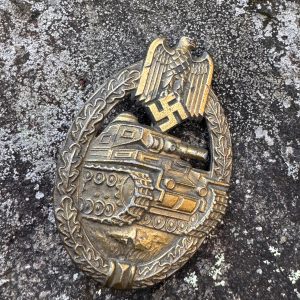 Panzer Badge in bronze [E. F. Wiedmann] Mint