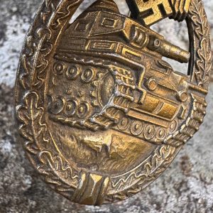 Panzer Badge in bronze [E. F. Wiedmann] Mint