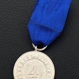 4-Year Long Service Award in the Wehrmacht  Mint The sign is made of a magnetic alloy.