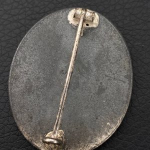 Wound Badge 1939 (second type) in silver [Wilhelm Deumer K.G.] Solid Zinc