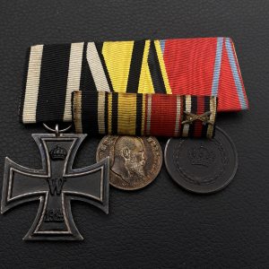 Medal bar for three awards Prussian style  German Empire Included with feldspange (late production)