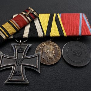 Medal bar for three awards Prussian style  German Empire Included with feldspange (late production)