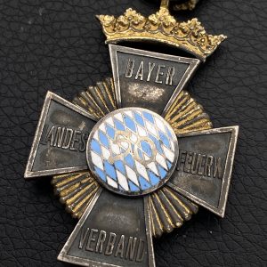 50-Year Long Service Award in the fire service. Kingdom of Bavaria Sample from 1925-1936   935 silver