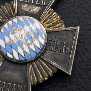 50-Year Long Service Award in the fire service. Kingdom of Bavaria Sample from 1925-1936   935 silver