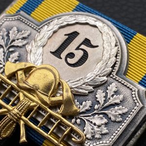 15-Year Long Service Award in the fire service. Duchy of Brunswick Sample from 1887–1918   