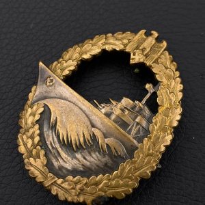 Destroyer War Badge [Schwerin]   Owner's initials engraving