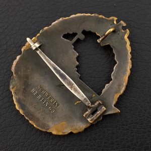 Destroyer War Badge [Schwerin]   Owner's initials engraving