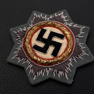 German Cross in gold  Fabric base, sewing