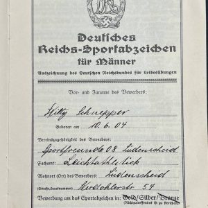 German Imperial Physical Training Badge 