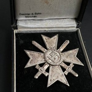 War Merit Cross 1st Class with swords    Original case