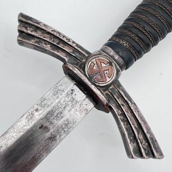Luftwaffe Dagger, Model 1935 (nickel-silver fittings) [Carl Eickhorn] Maker's mark- Squirrel in a Double Oval (pre-1936) Affordable 