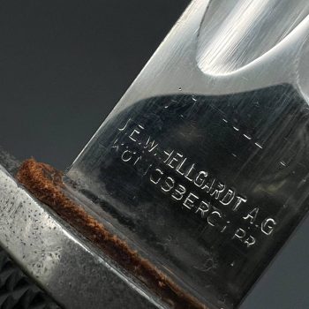 Parade dagger of the fire brigade, 1933 model standard blade [Hellgardt A.G.] Brand mark  