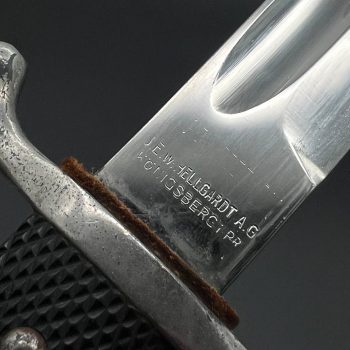 Parade dagger of the fire brigade, 1933 model standard blade [Hellgardt A.G.] Brand mark  