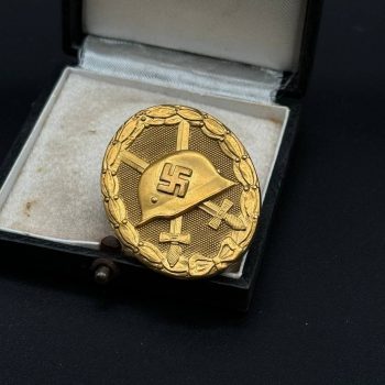 Wound Badge 1939 (second type) in gold [Hauptmünzamt] Mint Original case