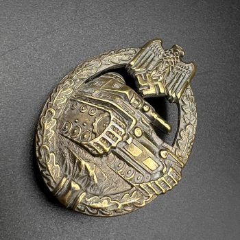 Panzer Badge in bronze [F. W. Assmann & Söhne] Counter-relief    