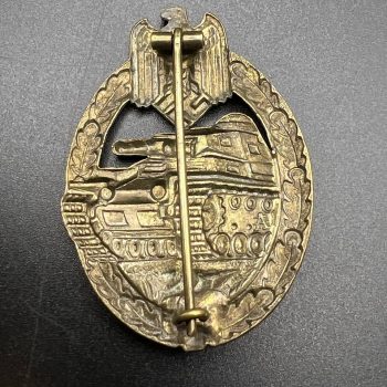 Panzer Badge in bronze [F. W. Assmann & Söhne] Counter-relief    