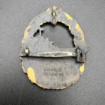 Destroyer War Badge [Schwerin]   Owner's initials engraving