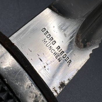 Parade dagger of the fire brigade, 1933 model saw back [Georg Rieder] Brand mark  Numbered