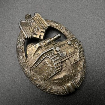 Panzer Badge in bronze  Solid    
